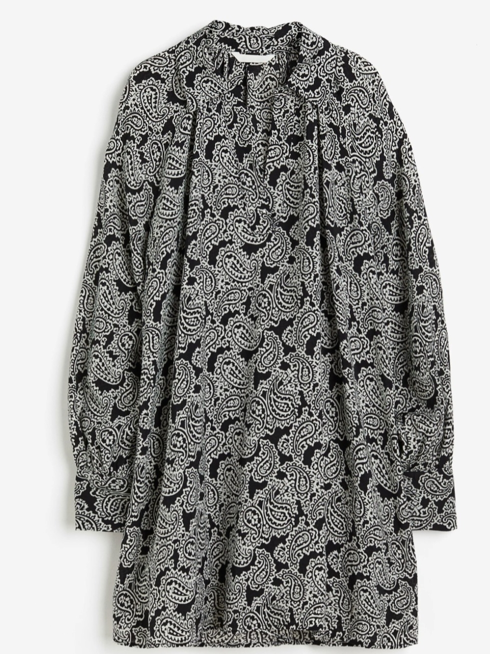 H&M Black and White Paisley Mini Skirt